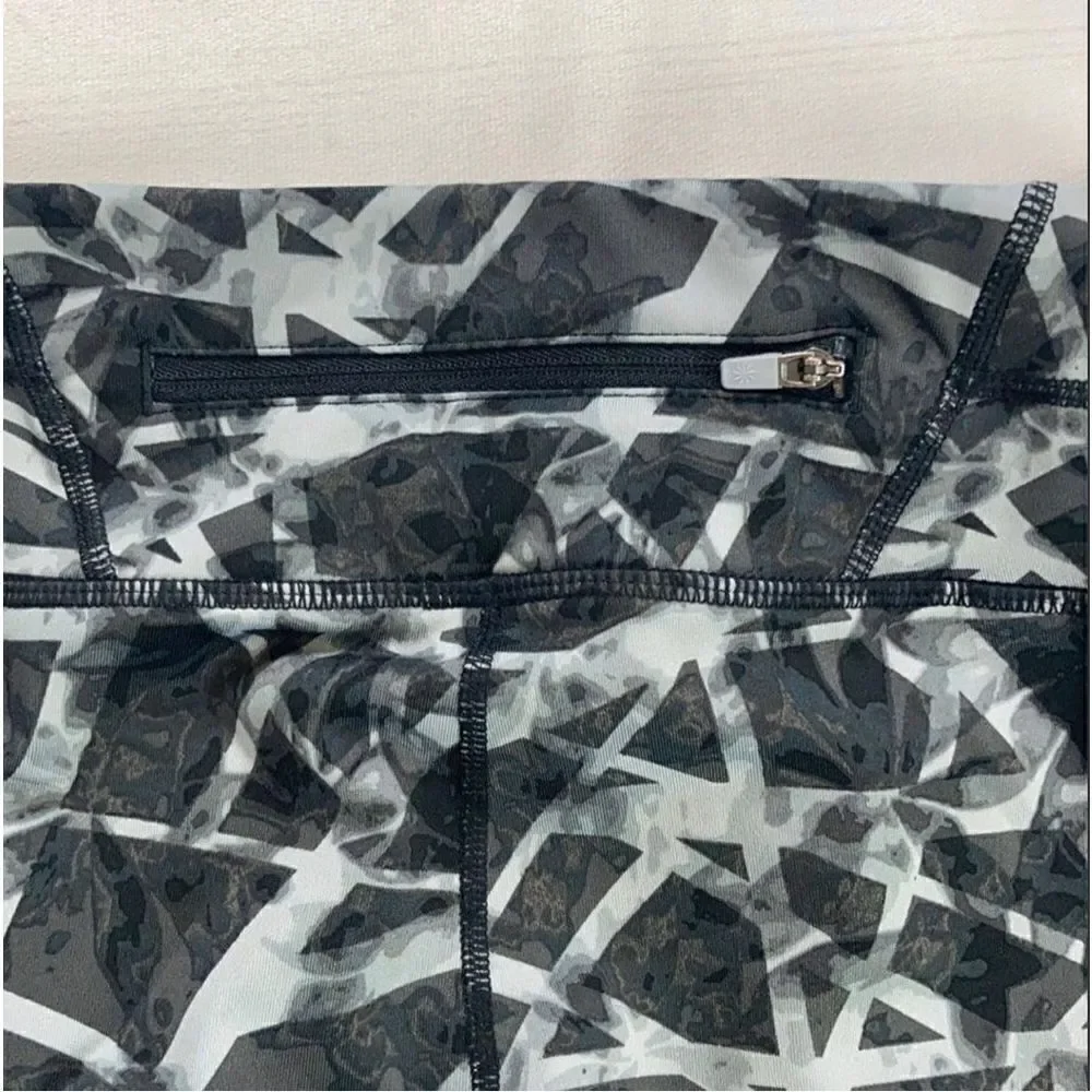 Athleta Floral Geo Sonar Leggings Slate Gray Size Small
